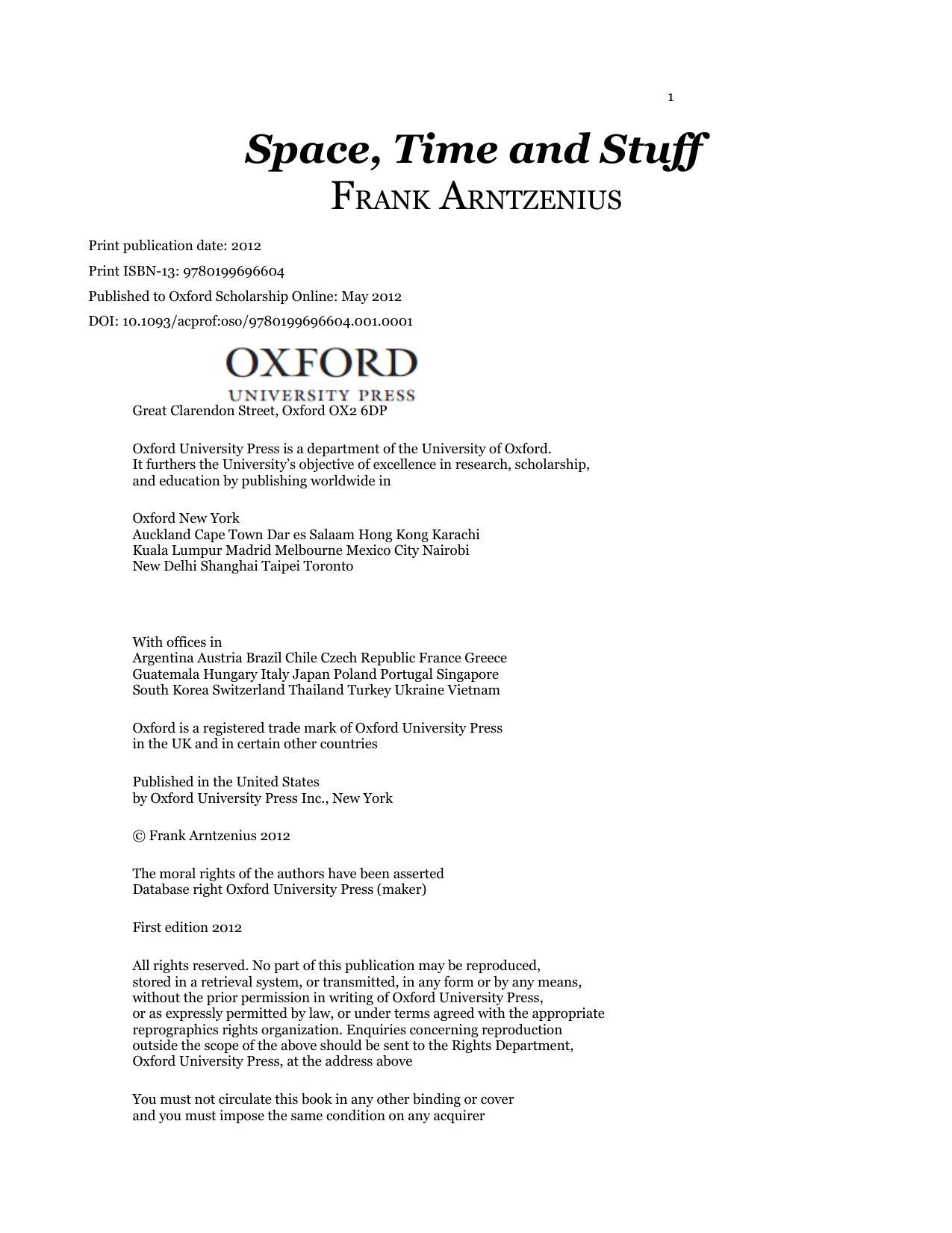 Space, Time, and Stuff (pdf) by Carlos Romero