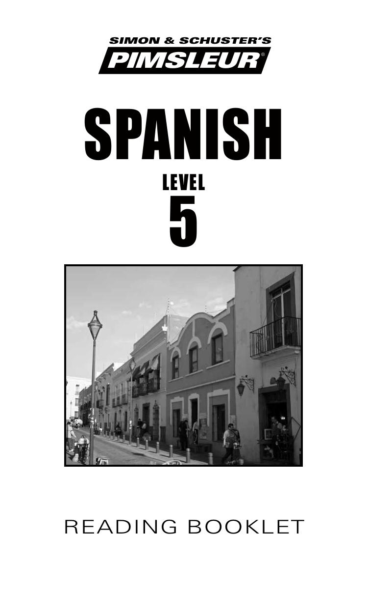 Spanish 5 Reading Booklet by Unknown