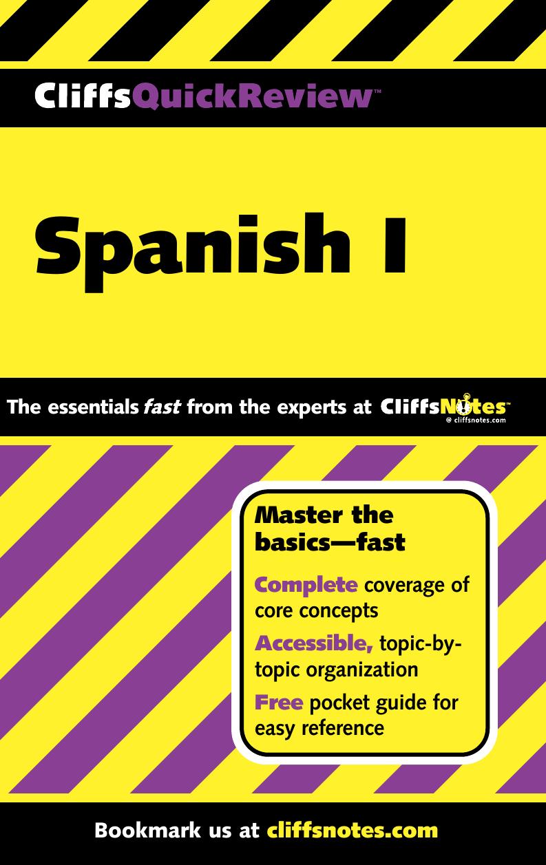 Spanish I (Cliffs Quick Review) by Jill Rodriguez