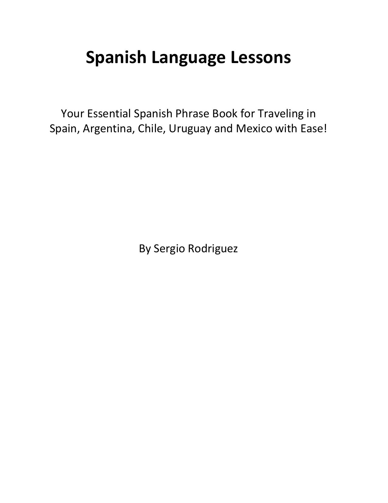 Spanish Language by Sergio Rodriguez