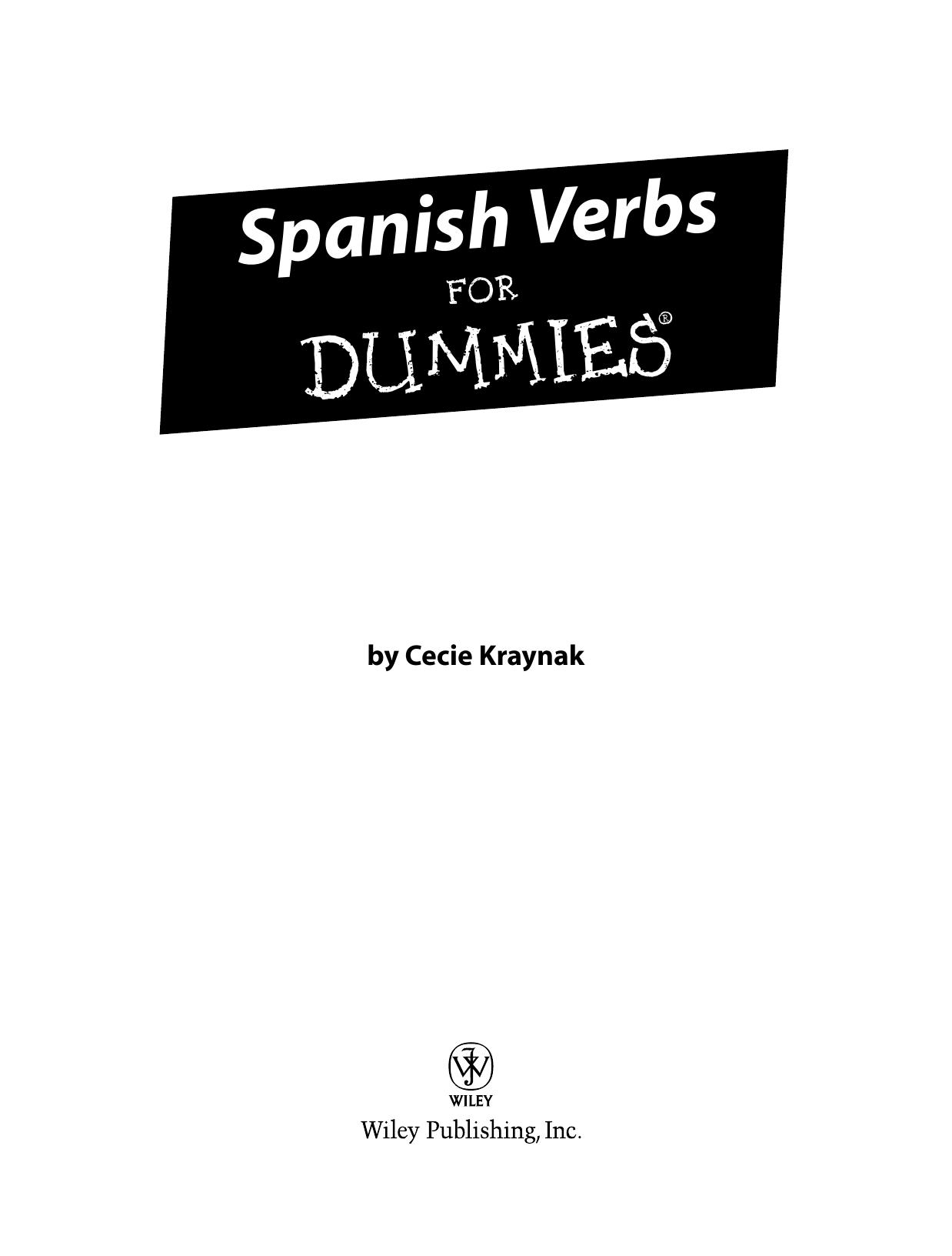 Spanish Verbs For Dummies by Cecie Kraynak