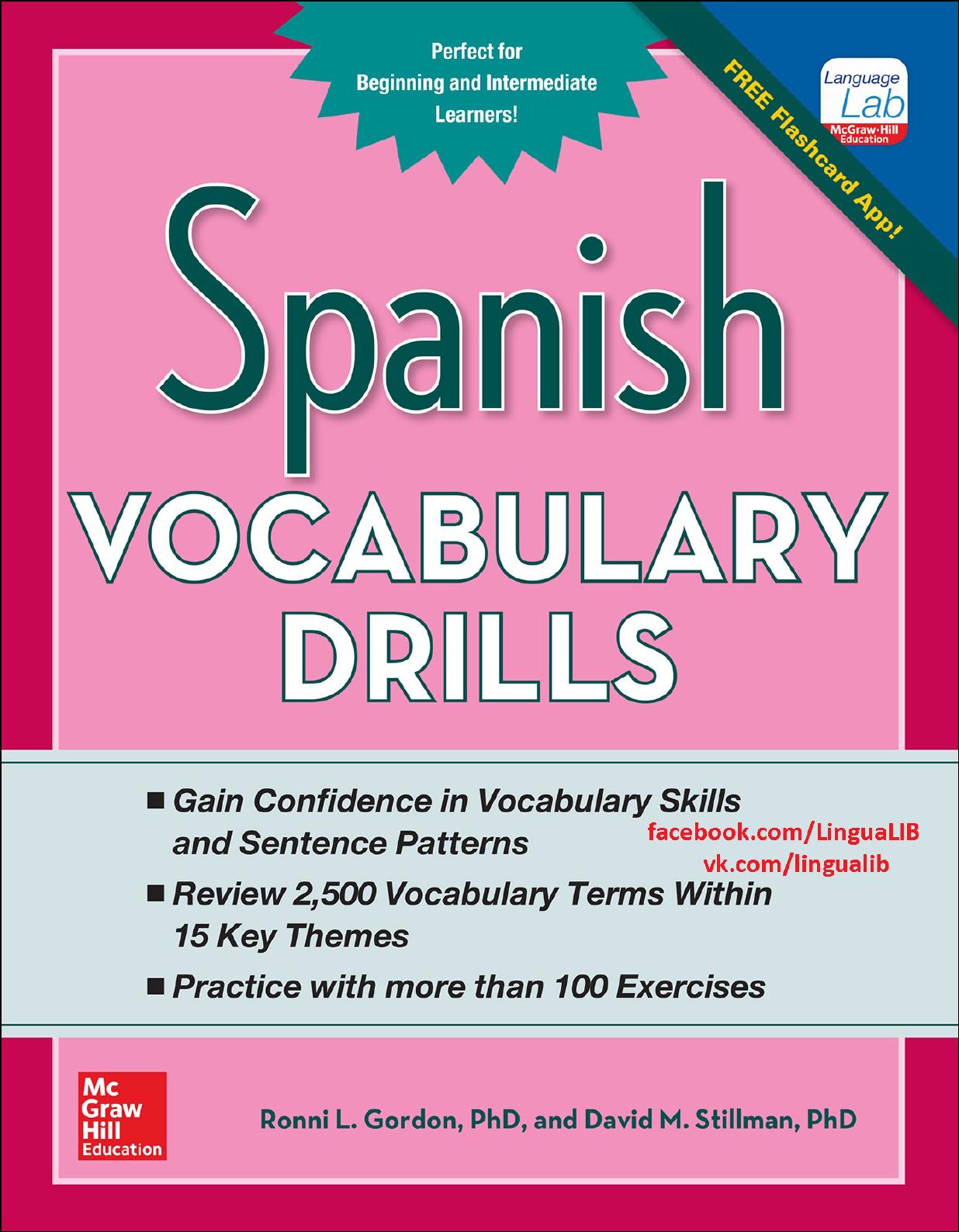 Spanish Vocabulary Drills by Ronni L. Gordon David M. Stillman