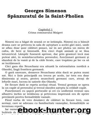 Spanzuratul de la Saint-Pholien by Georges Simenon