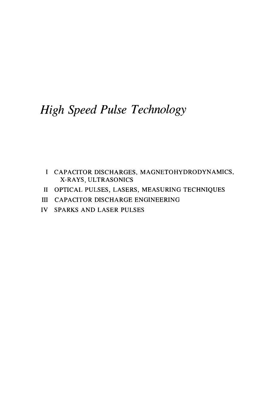 Sparks and Laser Pulses by Frank B. A. Früngel (Auth.)