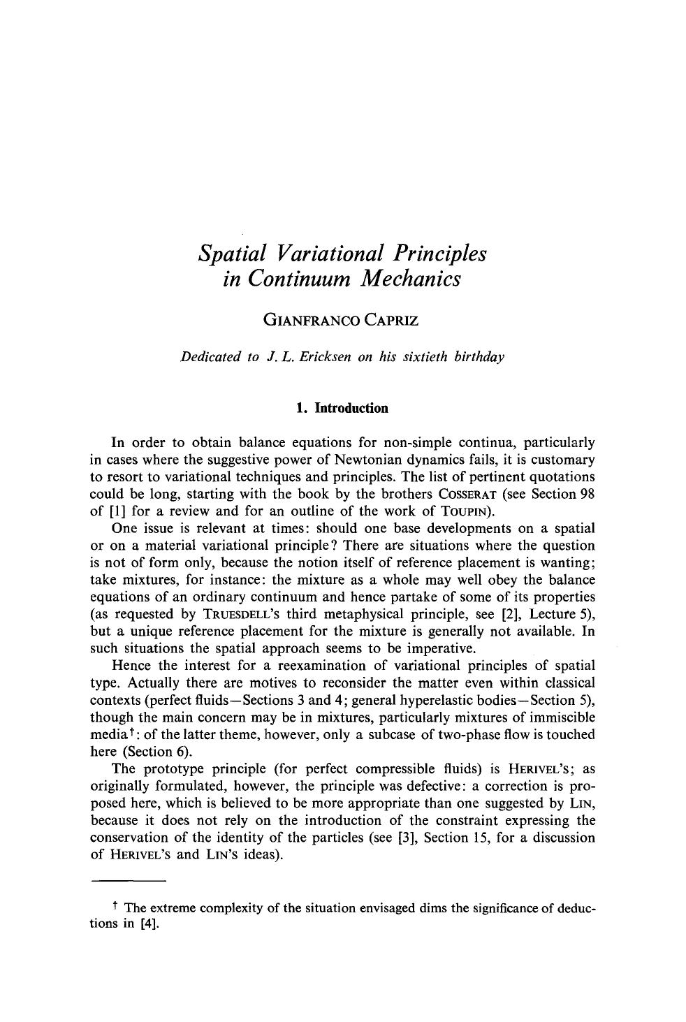 Spatial variational principles in continuum mechanics by Unknown