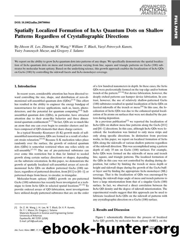 Spatially Localized Formation of InAs Quantum Dots on Shallow Patterns Regardless of Crystallographic Directions by Unknown
