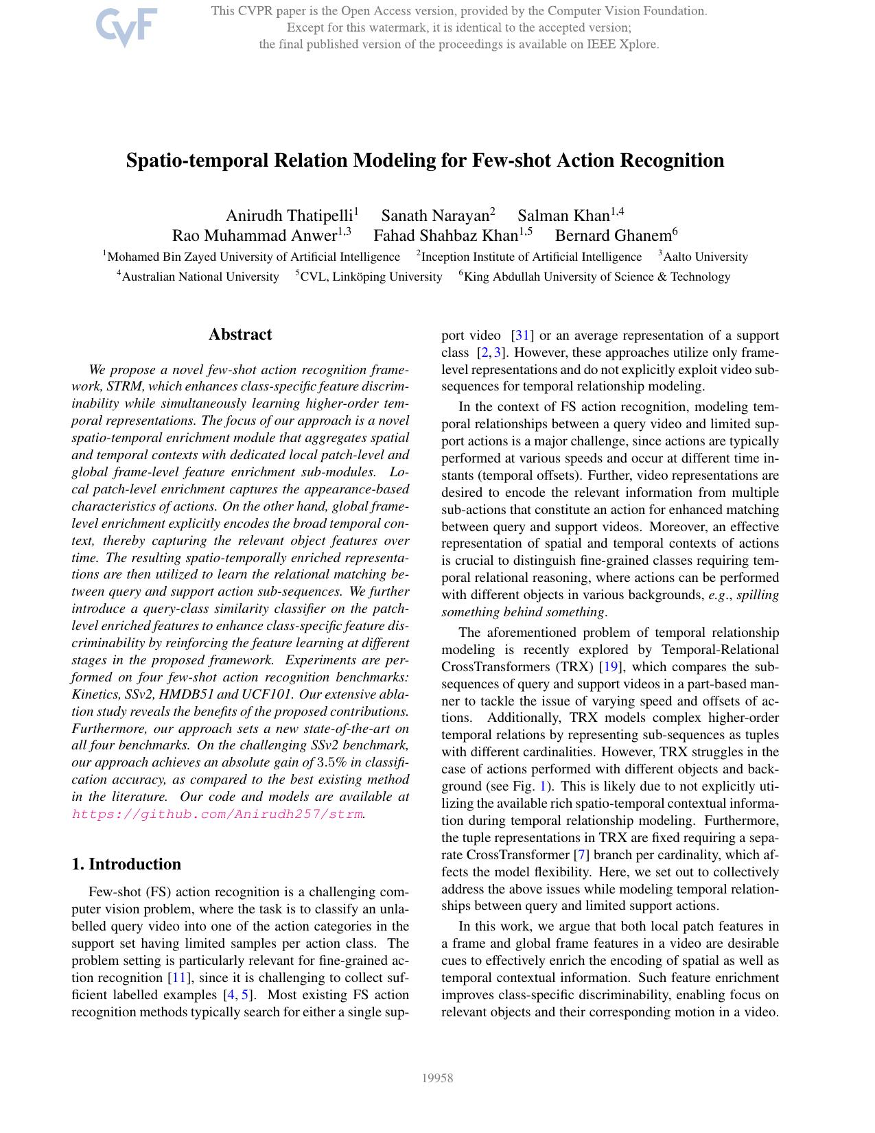 Spatio-Temporal Relation Modeling for Few-Shot Action Recognition by unknow