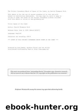 Spawn of the Comet by Harold Thompson Rich