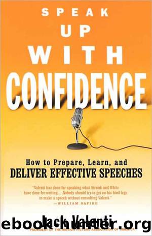 Speak Up with Confidence by Jack Valenti