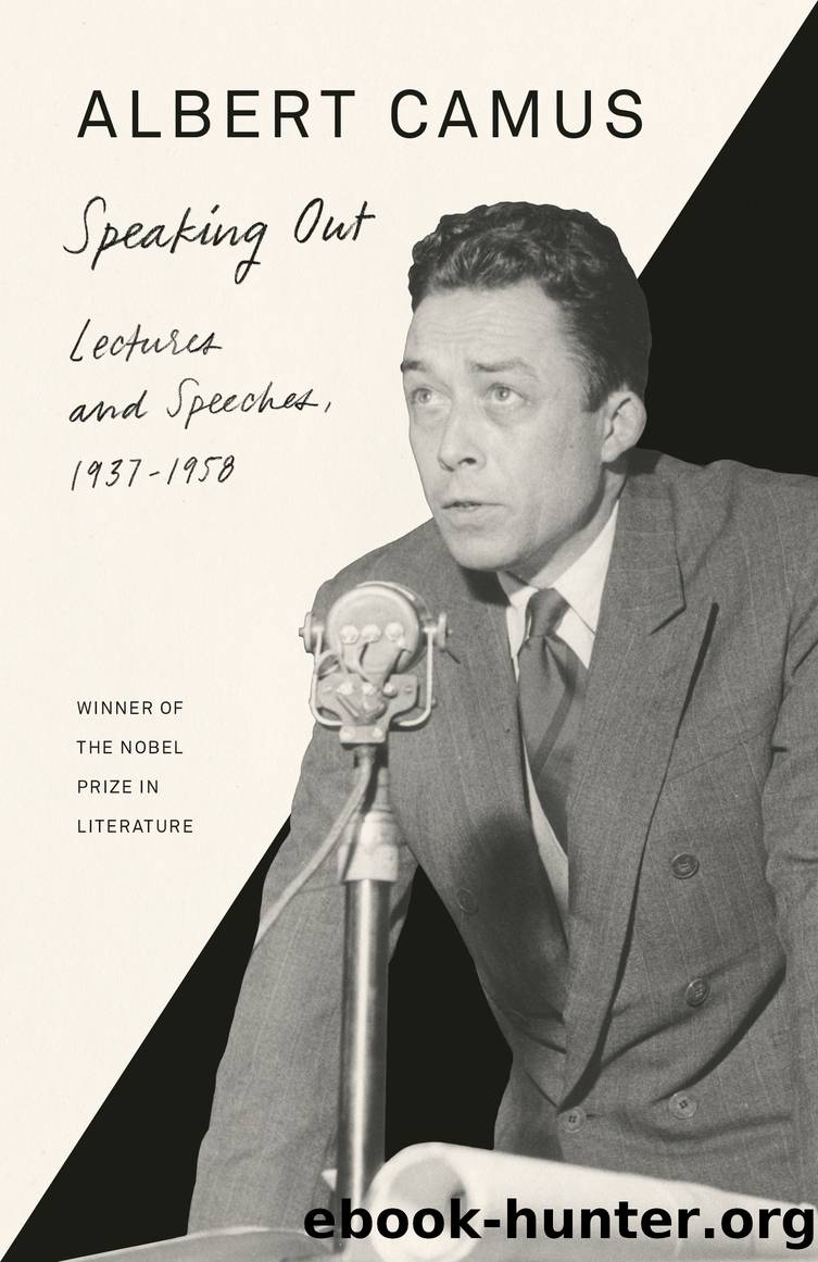 Speaking Out by Albert Camus
