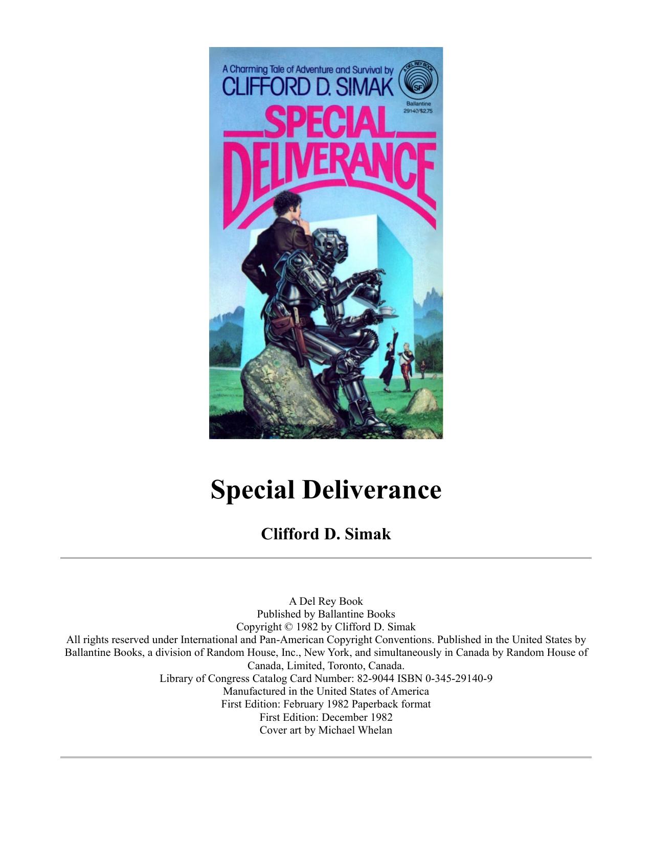 Special Deliverance by Clifford D. Simak