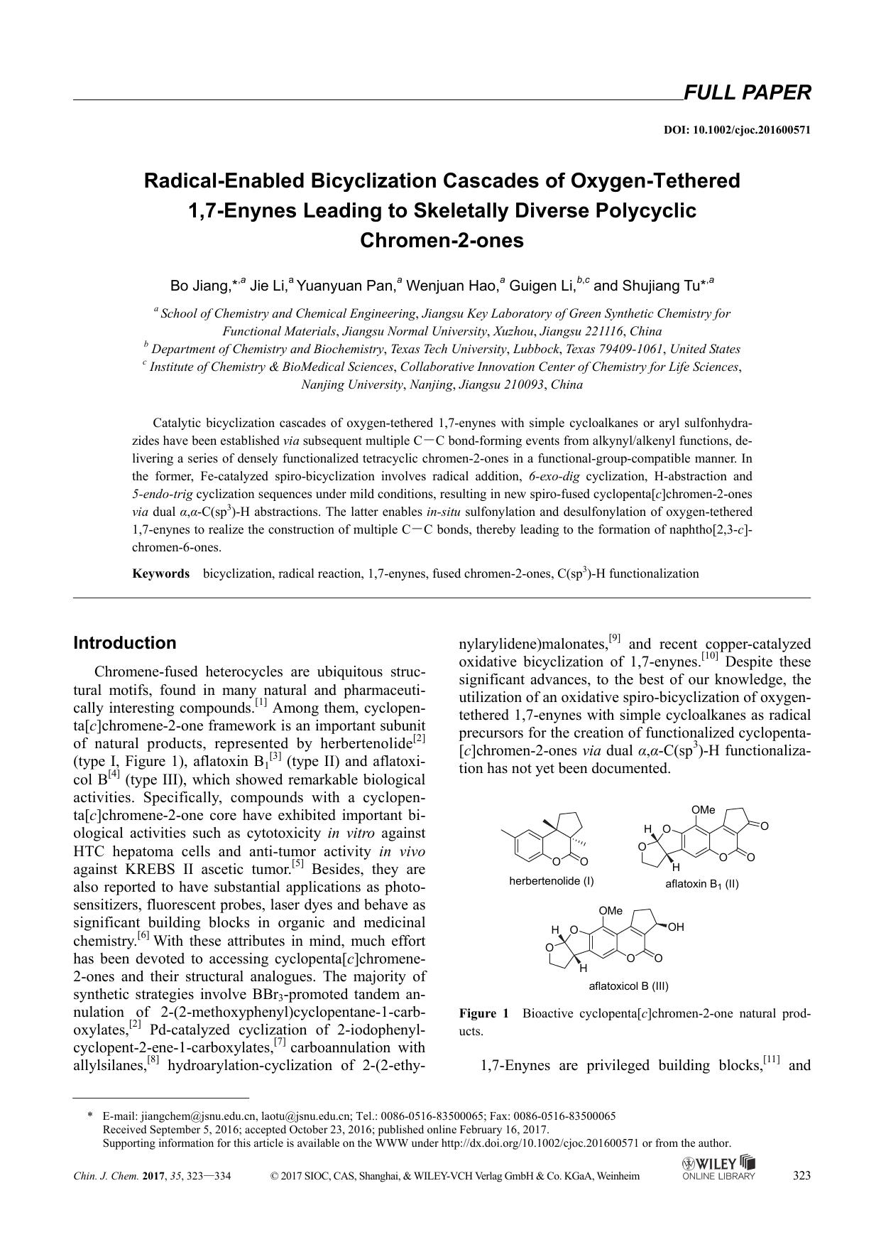 Special Issue of âOxidative Radical Reactionsâ: by Administrator