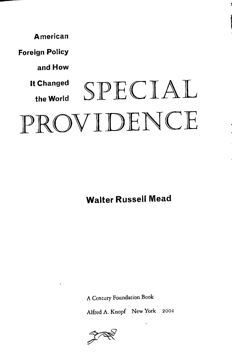 Special Providence by Walter Russell Mead
