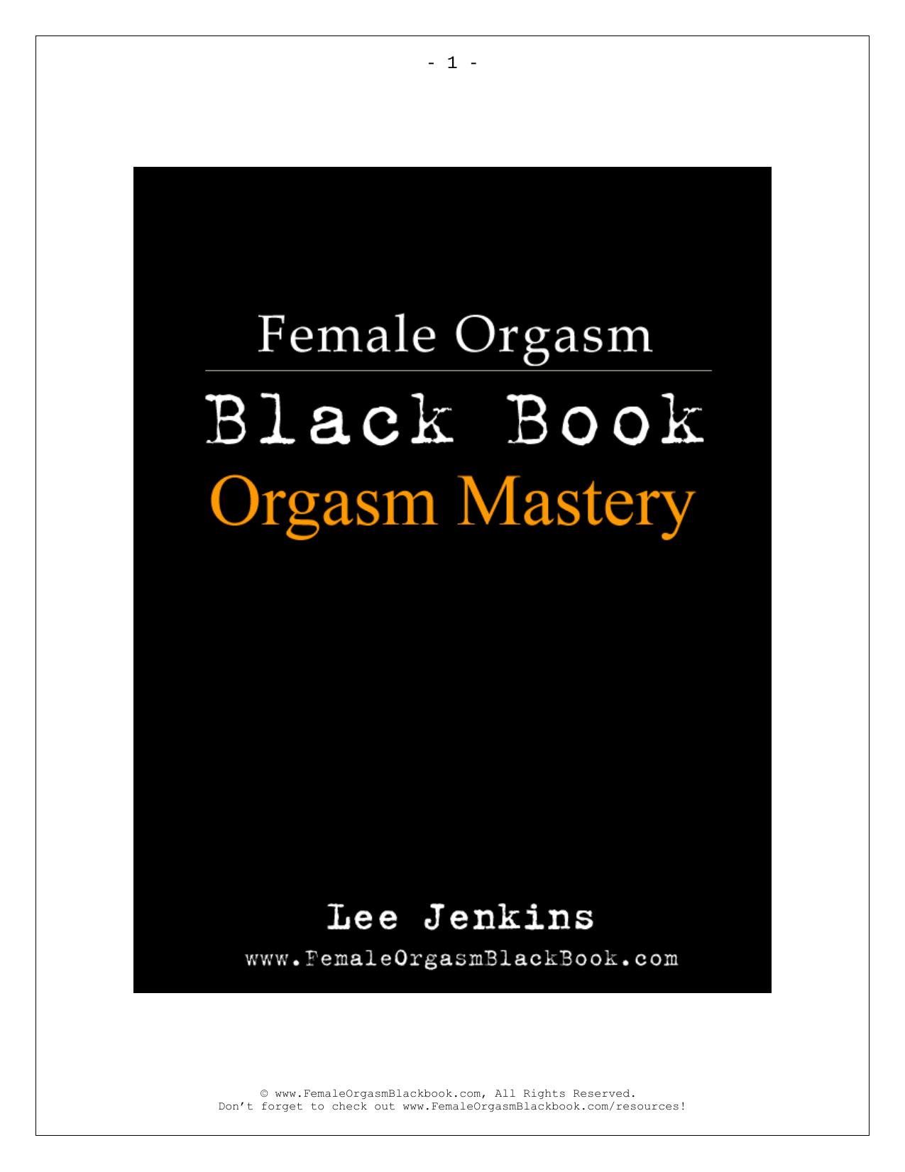 Special report 4-Orgasm Mastery by Unknown