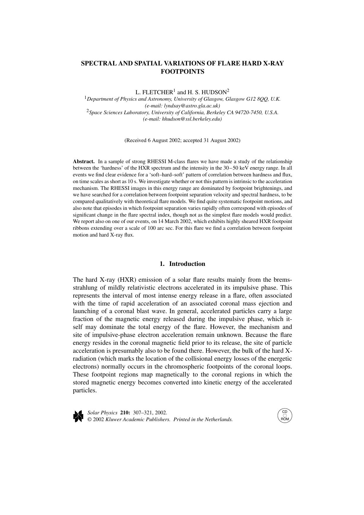 Spectral and Spatial Variations of Flare Hard X-ray Footpoints by Unknown