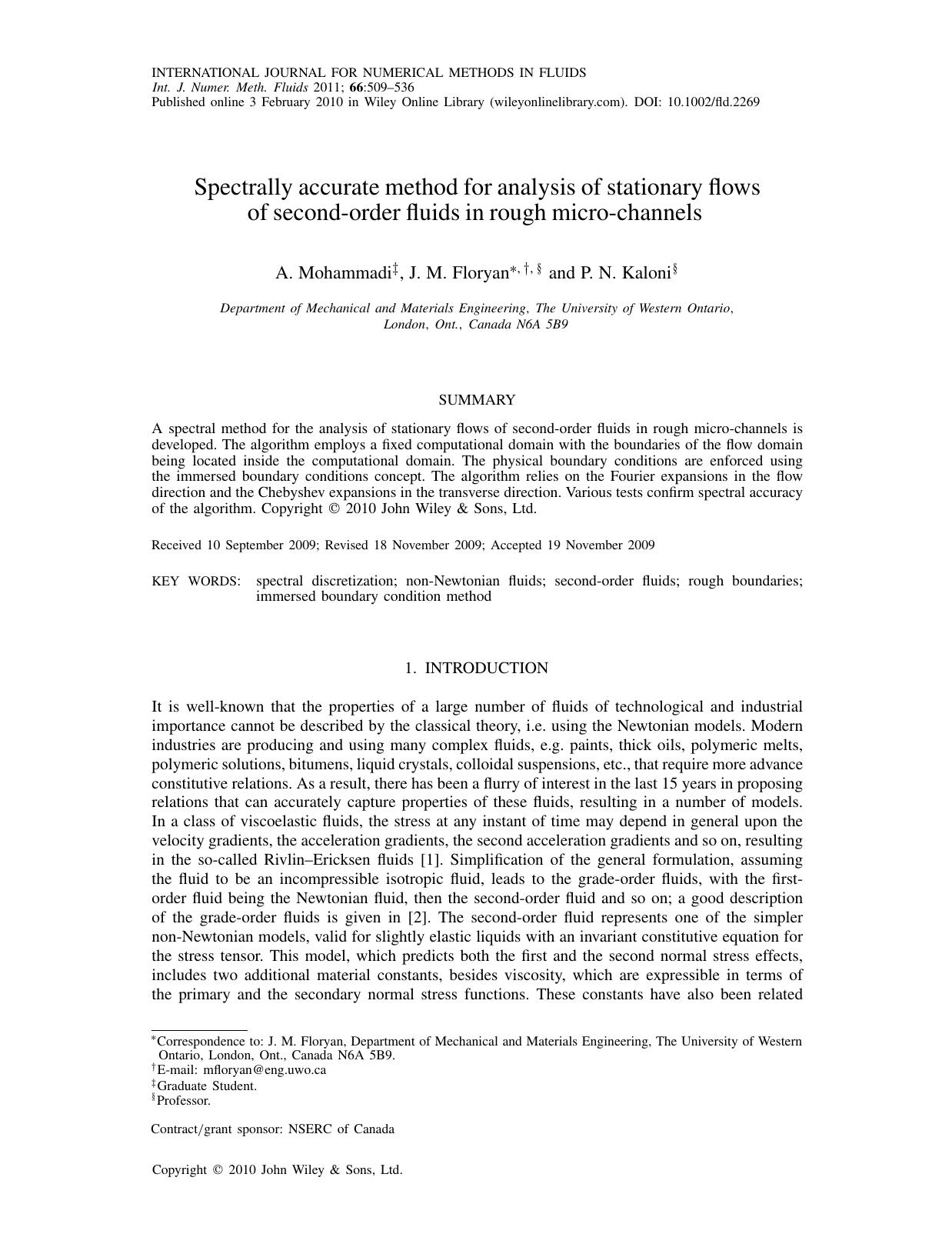 Spectrally accurate method for analysis of stationary flows of secondorder fluids in rough microchannels by Unknown