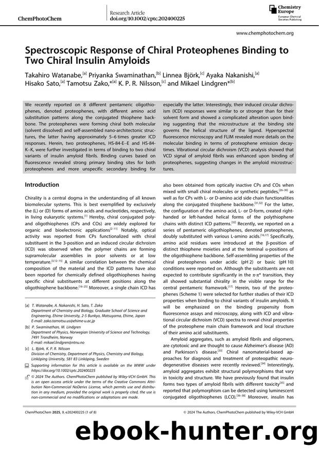 Spectroscopic Response of Chiral Proteophenes Binding to Two Chiral Insulin Amyloids by Unknown
