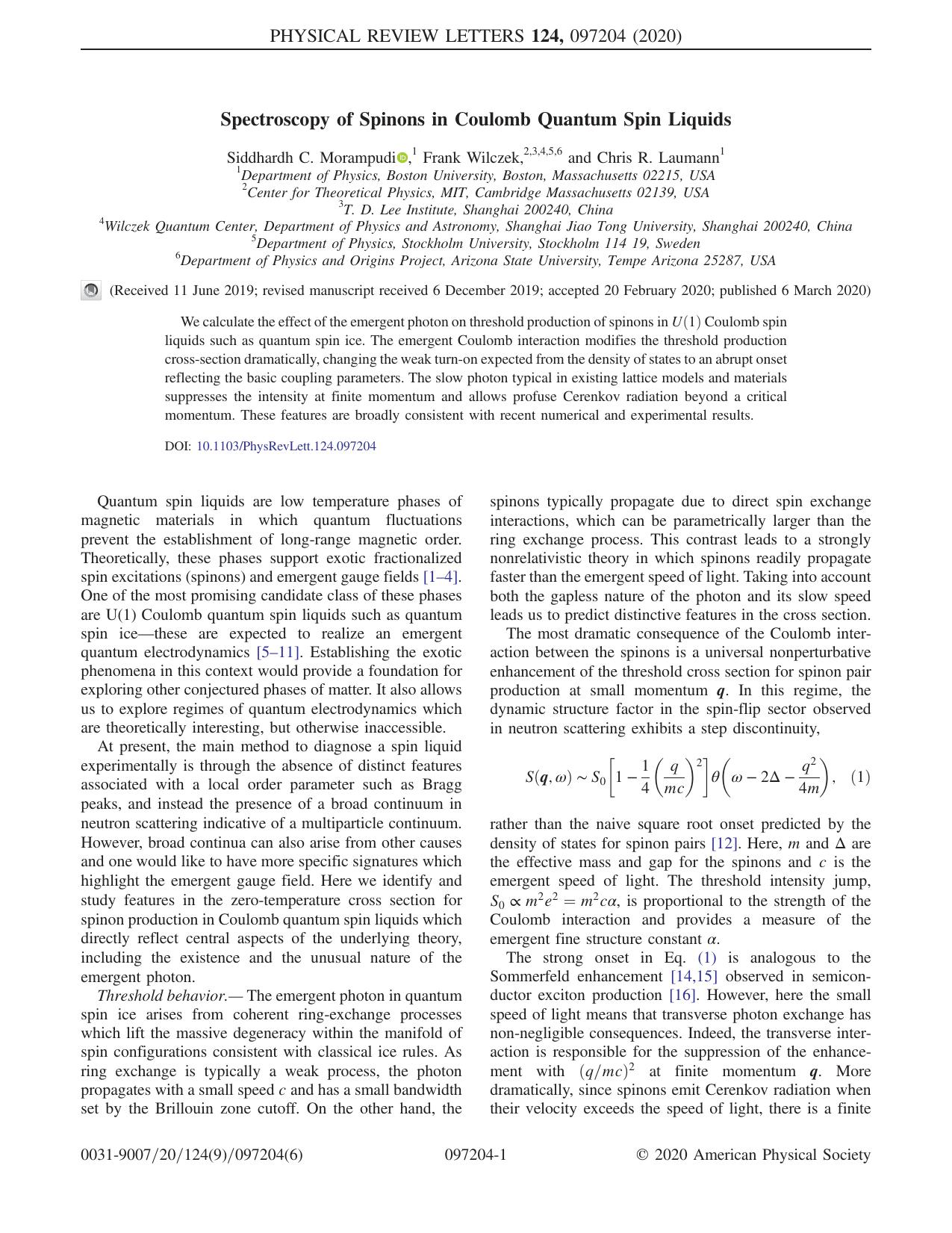 Spectroscopy of Spinons in Coulomb Quantum Spin Liquids by Unknown