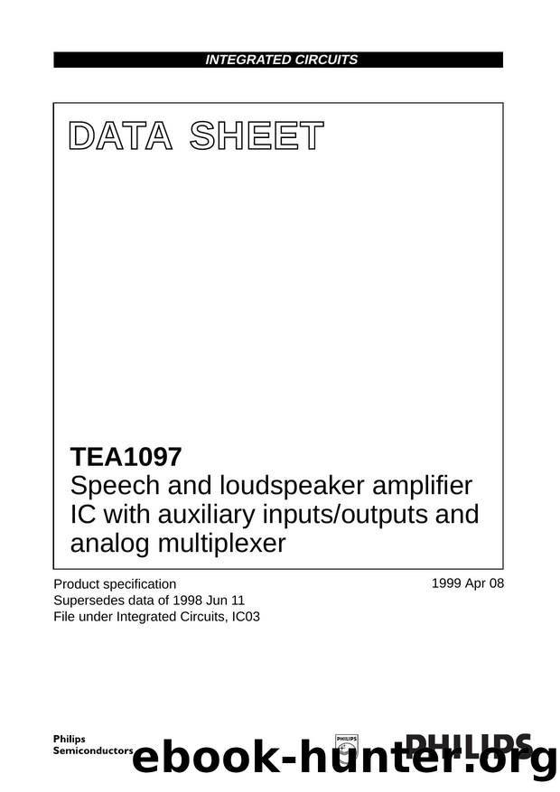 Speech and loudspeaker amplifier IC with auxiliary inputsoutputs and analog multiplexer by Philips Semiconductors