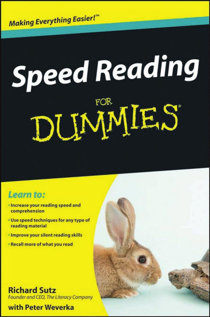 Speed Reading For Dummies by Richard Sutz Peter Weverka