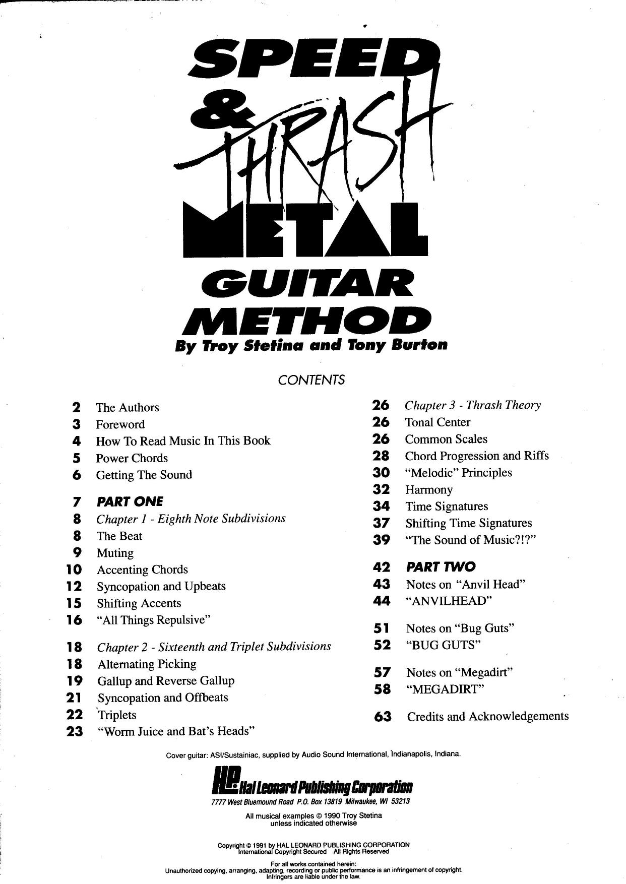 Speed and Thrash Metal Guitar Method Cassette Pkg by Hal Leonard Corporation