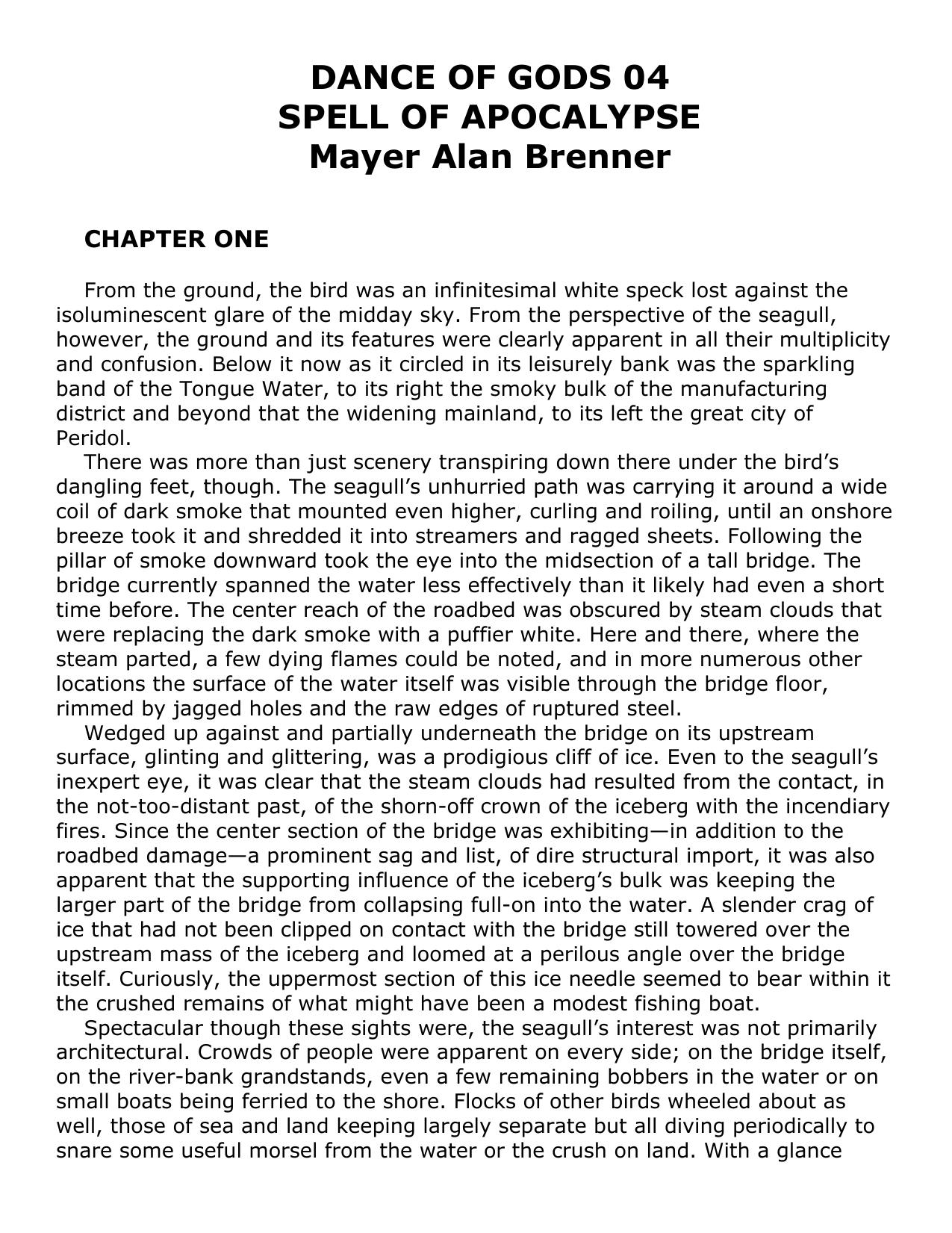 Spell of Apocalypse by Mayer Alan Brenner