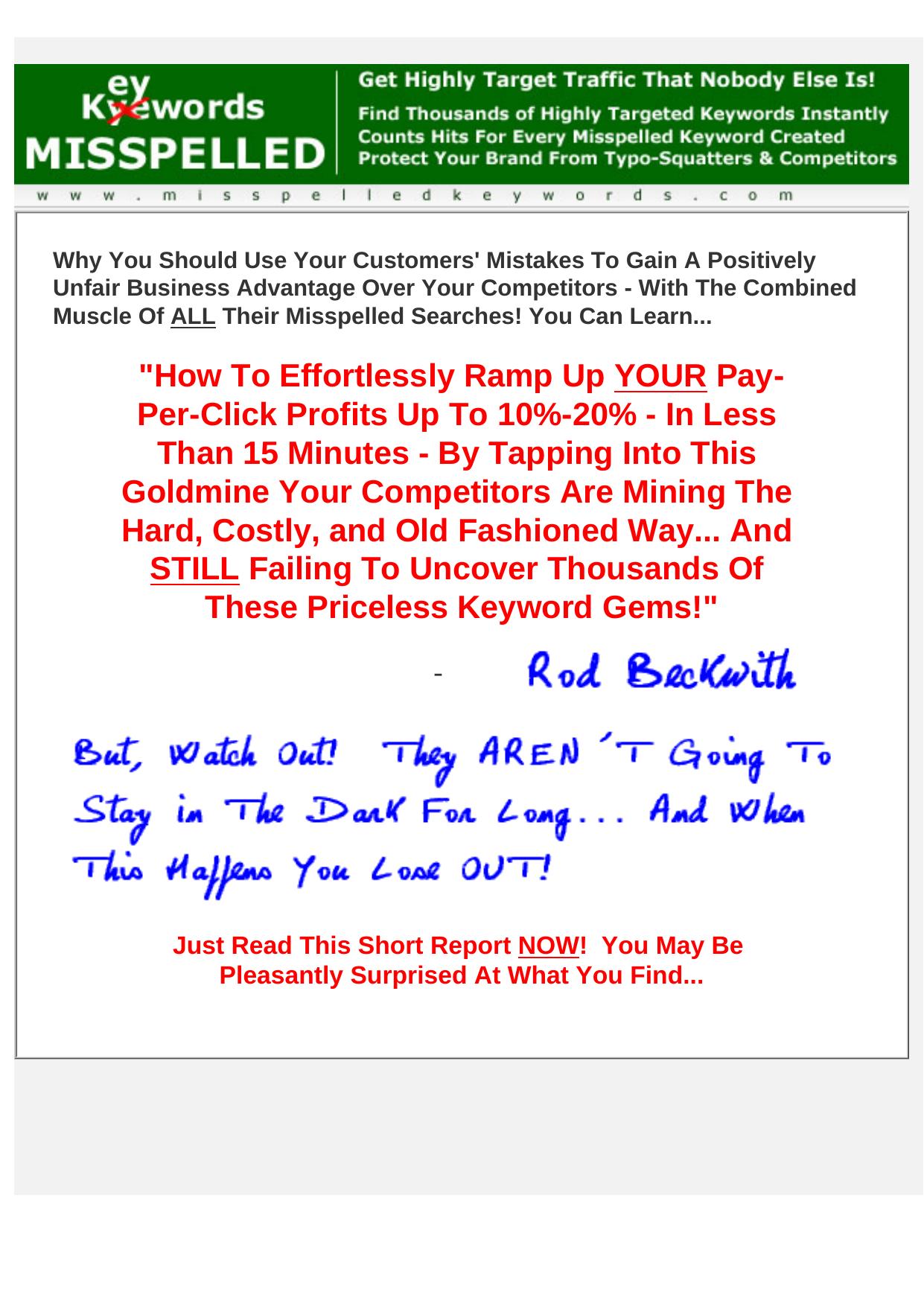 Spelling Mistakes Can Make You Rich! by Best of Kuszter's Collection