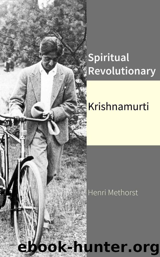 Spiritual Revolutionary | Krishnamurti by Henri Methorst