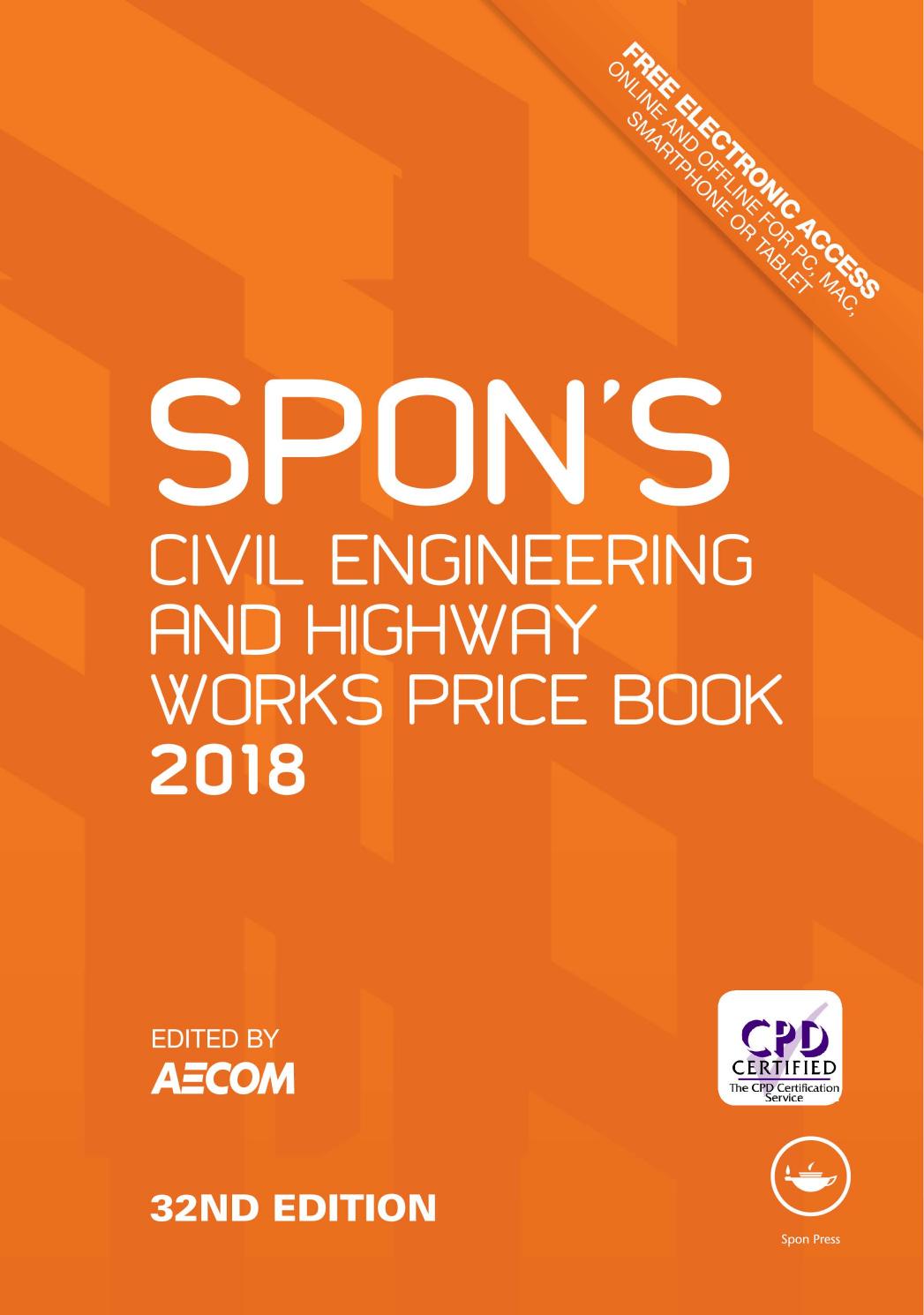 Sponâs Civil Engineering and Highway Works Price Book by AECOM
