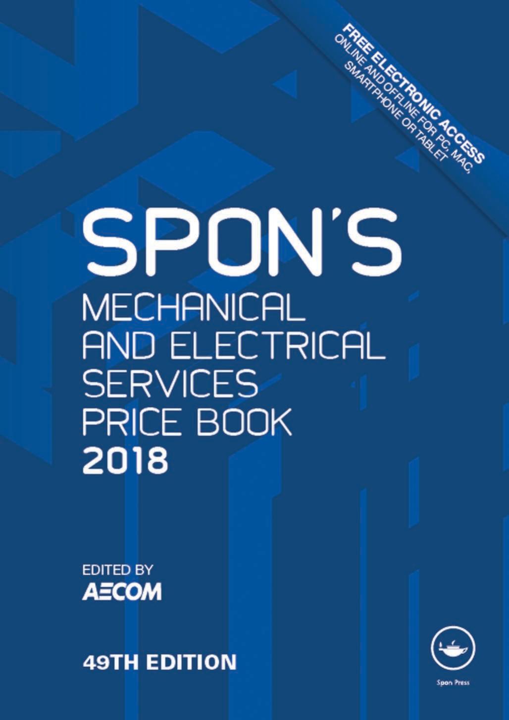 Sponâs Mechanical and Electrical Services Price Book by AECOM