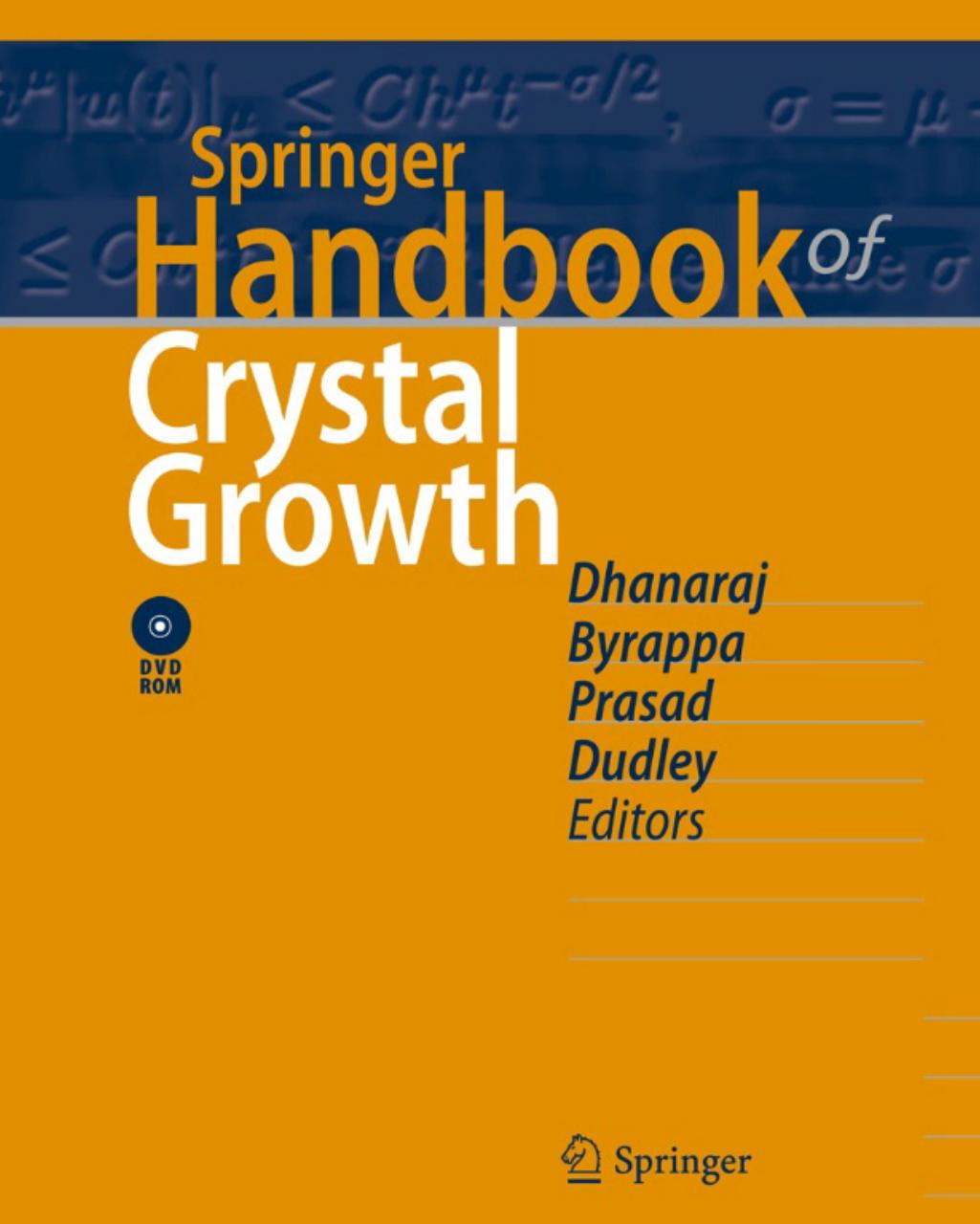 Springer Handbook of Crystal Growth by unknow