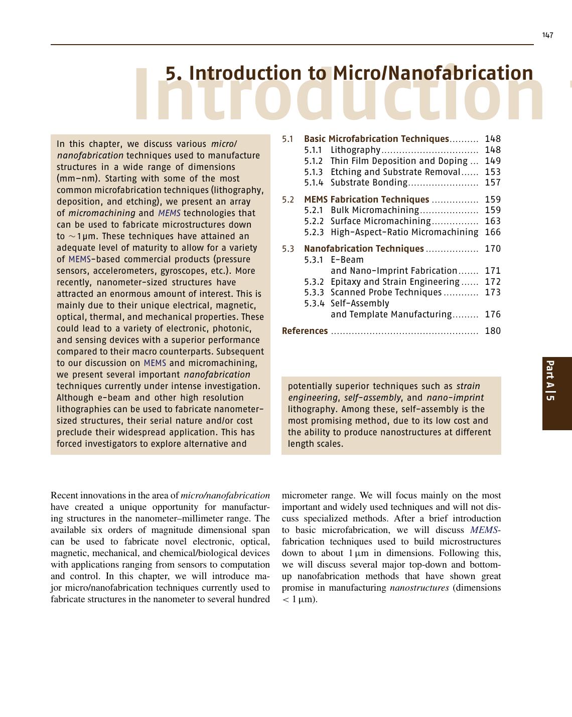 Springer Handbook of Nanotechnology: Chapter 5 by Babak Ziaie Antonio Baldi Massood Z. Atashbar
