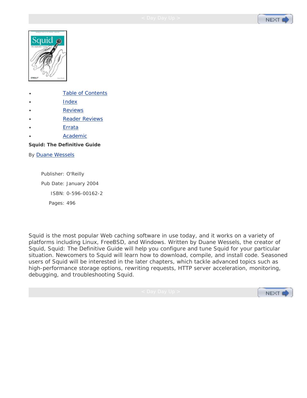 Squid: The Definitive Guide by Duane Wessels