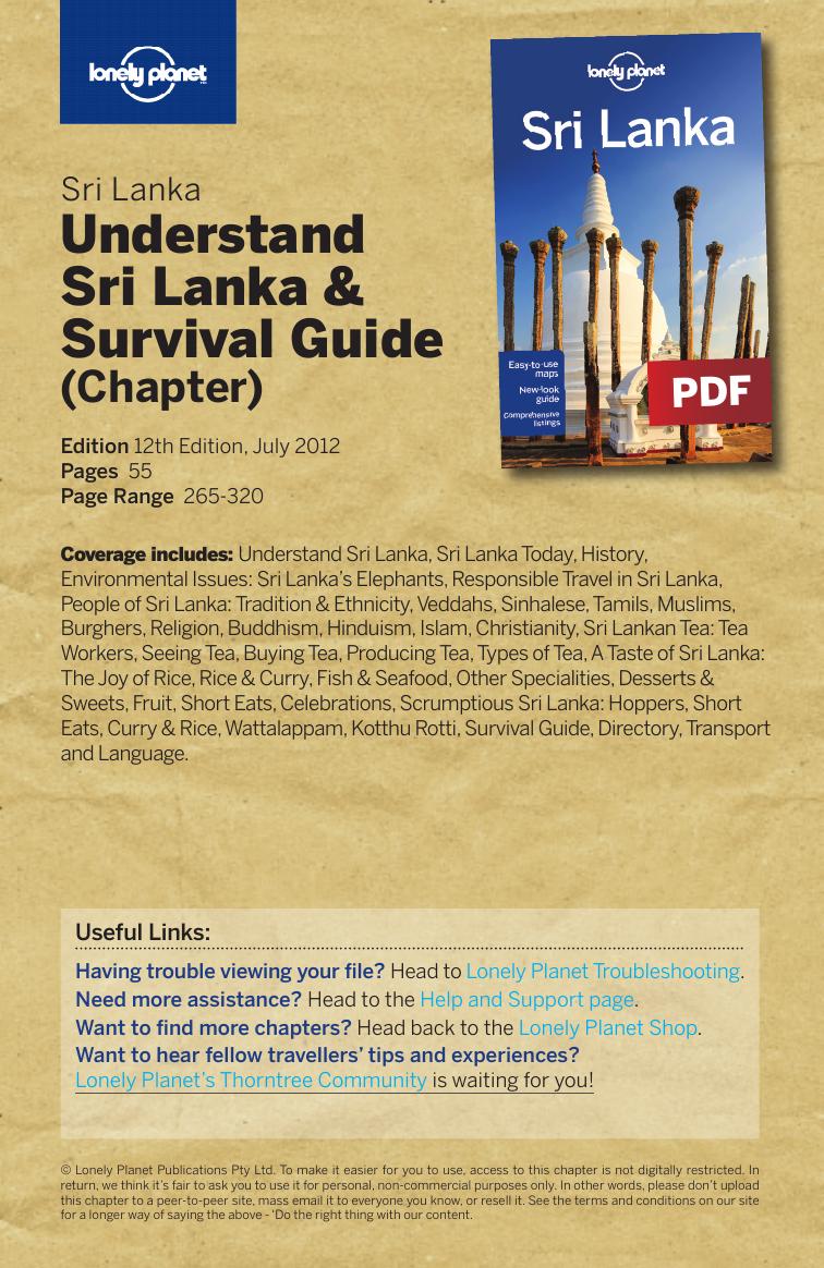 Sri Lanka - Understand Sri Lanka & Survival Guide by Lonely Planet