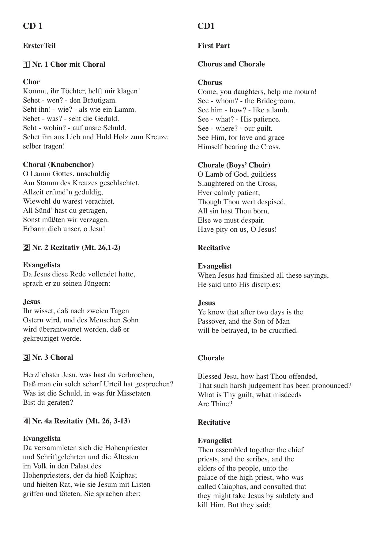 St Matthew texts by nick staines