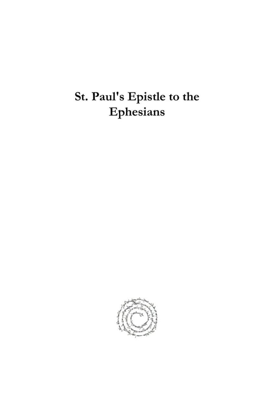 St. Paul's Epistle to the Ephesians by Joseph Armitage Robinson
