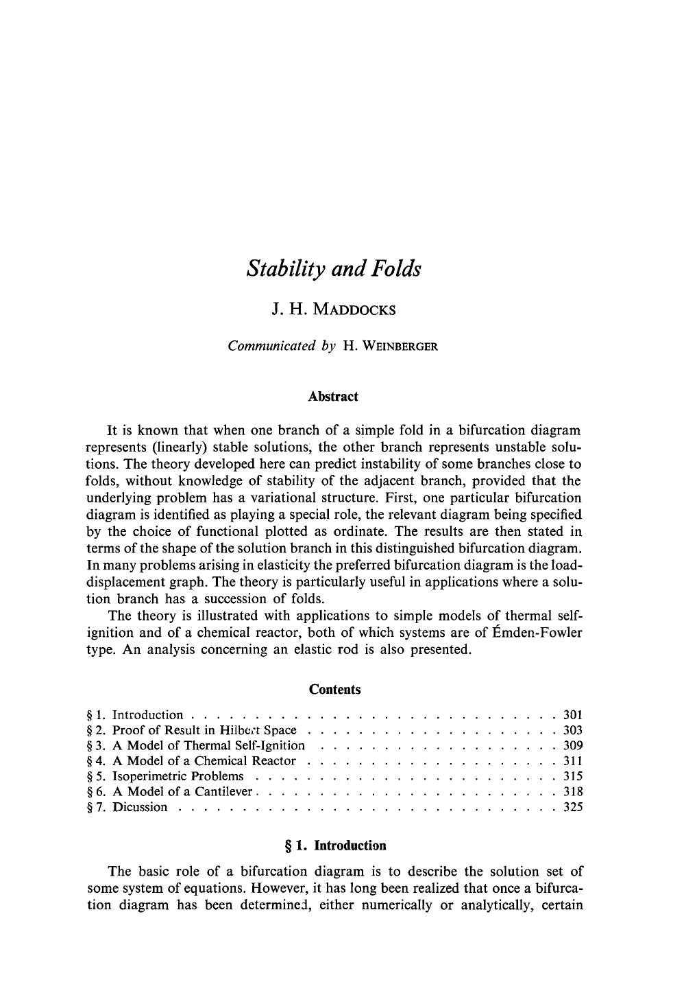 Stability and folds by Unknown