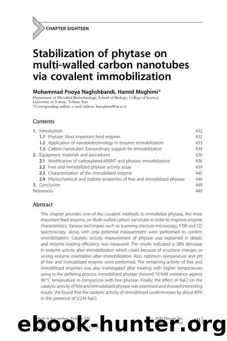 Stabilization of phytase on multi-walled carbon nanotubes via covalent immobilization by Mohammad Pooya Naghshbandi & Hamid Moghimi