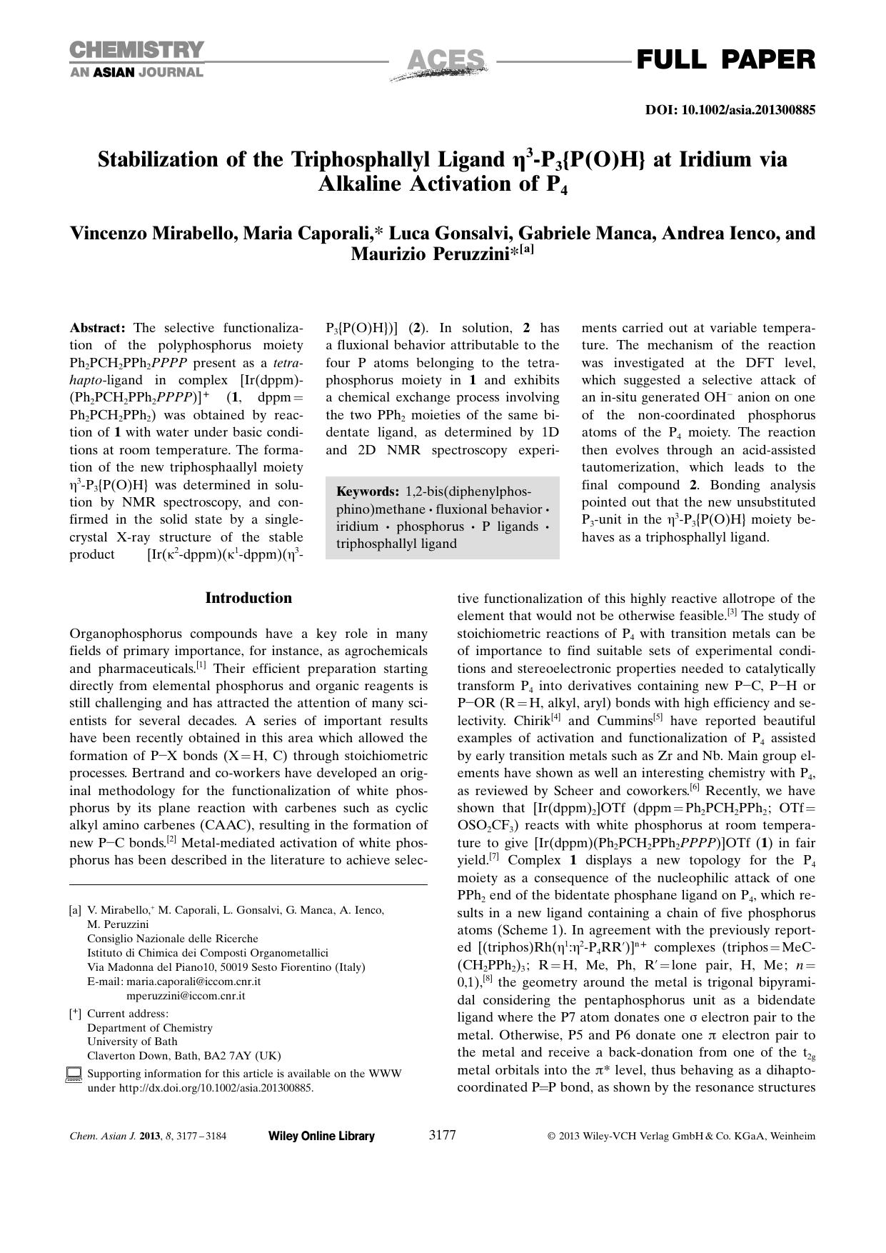 Stabilization of the Triphosphallyl Ligand 3P3{P(O)H} at Iridium via Alkaline Activation of P4 by Unknown
