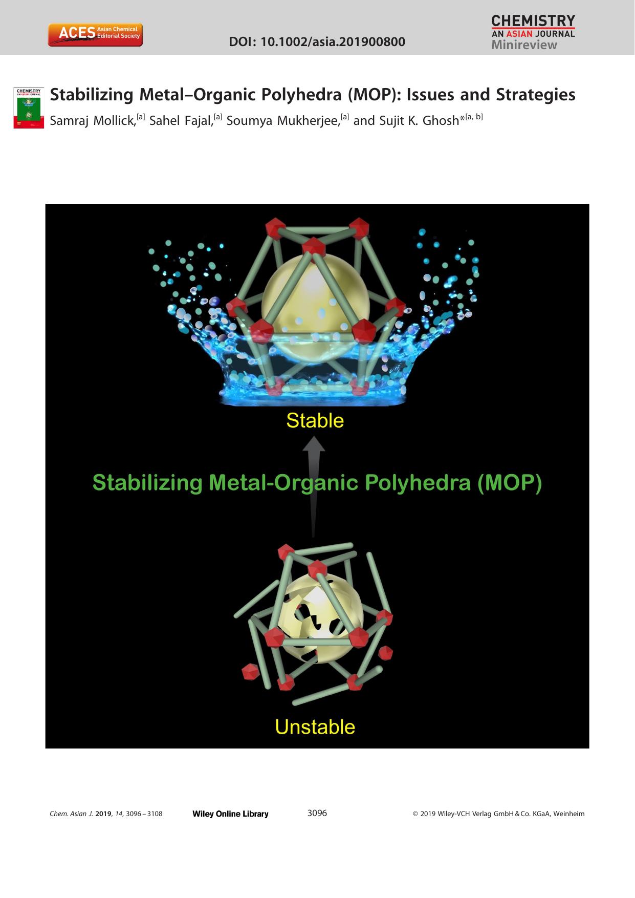 Stabilizing MetalâOrganic Polyhedra (MOP): Issues and Strategies by Unknown