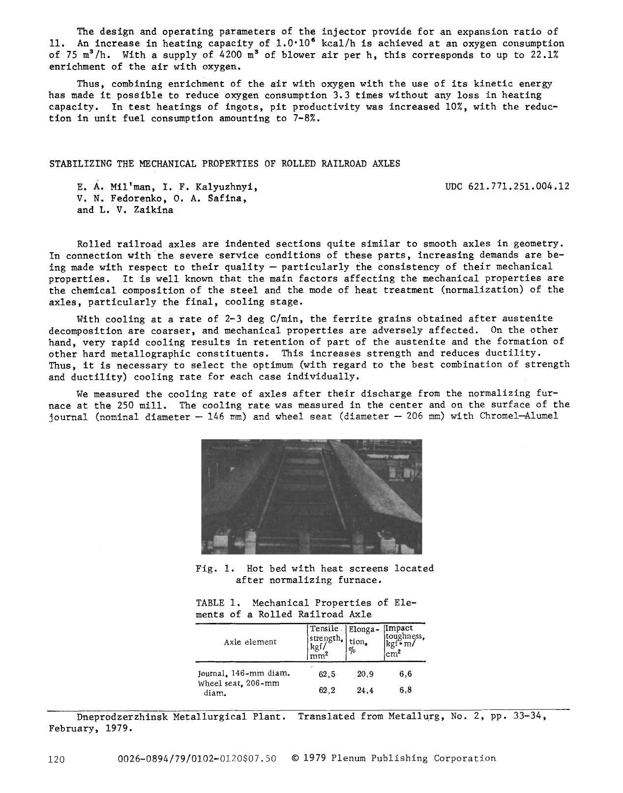Stabilizing the mechanical properties of rolled railroad axles by Unknown