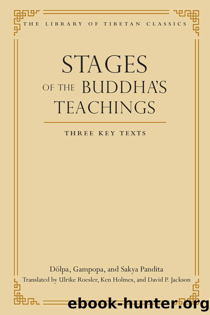 Stages of the Buddha's Teachings by Dolpa Gampopa Sakya Pandita