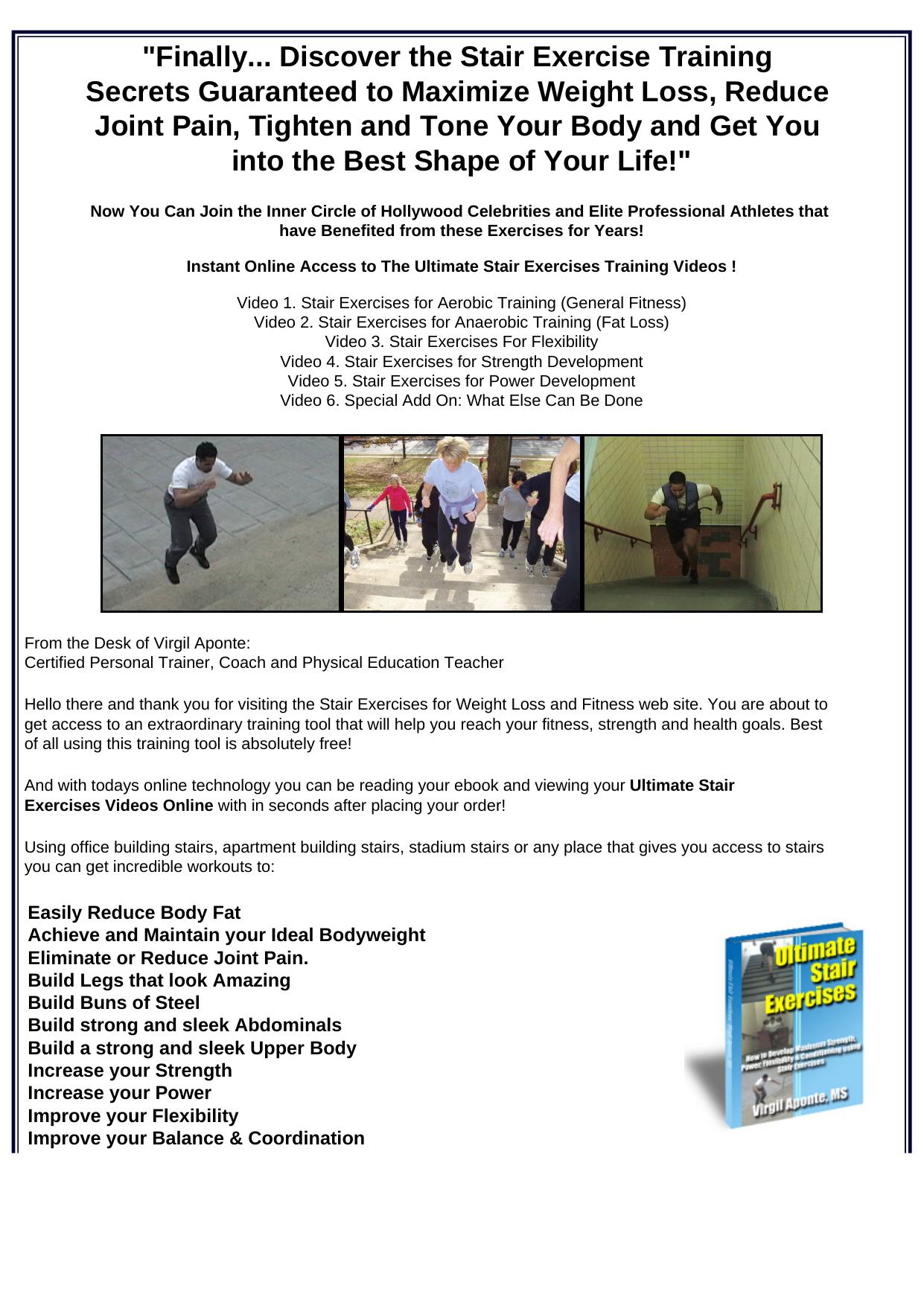 Stair Training Secrets Guaranteed To Burn Fat & Maximize Weight Loss! by Best of Kuszter's Collection