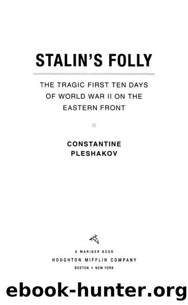 Stalin's Folly by Pleshakov Constantine