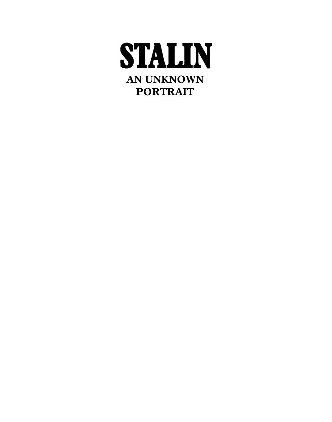 Stalin: An Unknown Portrait by Miklos Kun