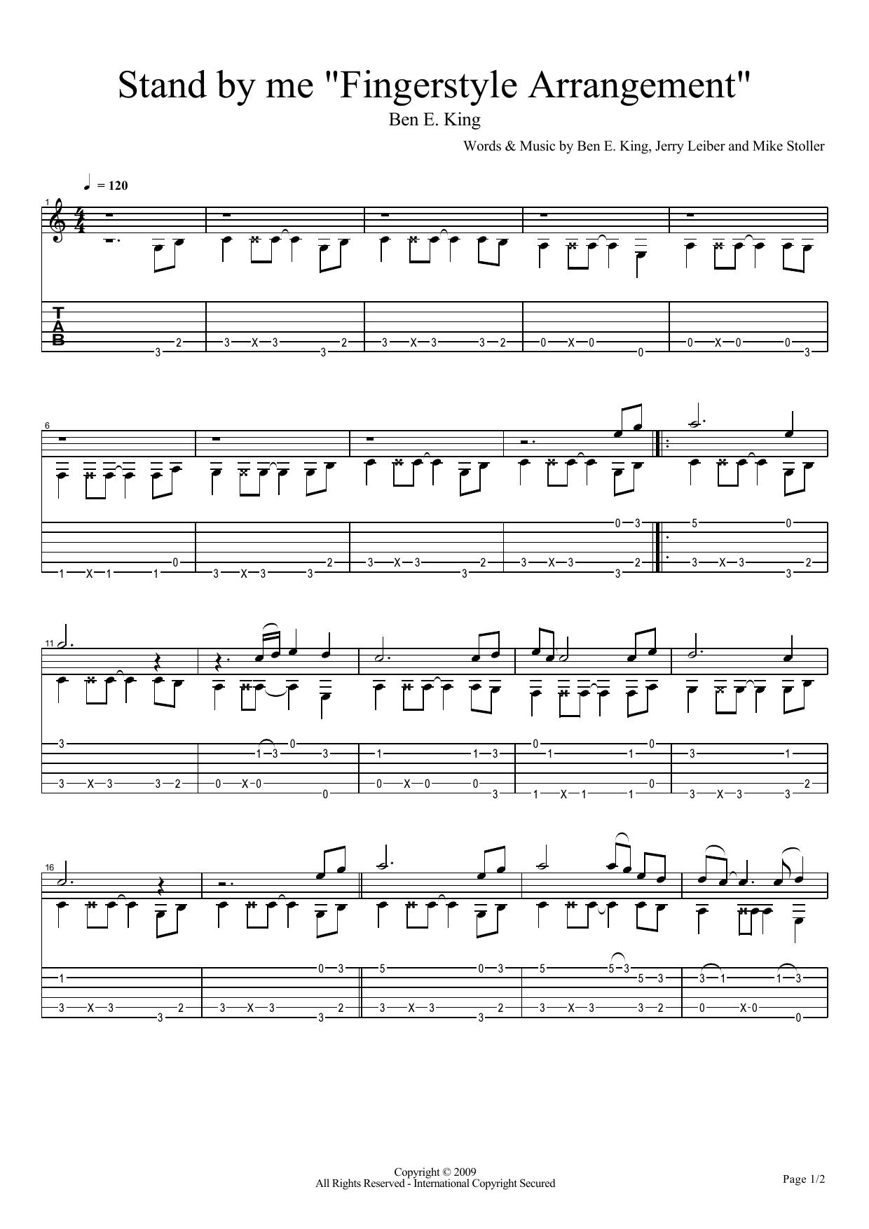 Stand by me "Fingerstyle Arrangement by Guitar: Davyd
