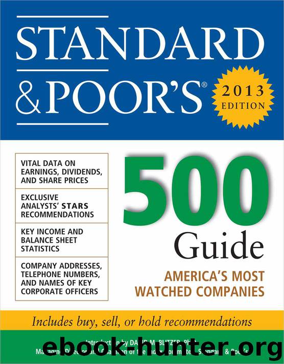 Standard and Poors 500 Guide 2013 (Standard and Poor's 500 Guide) by Standard & Poor's