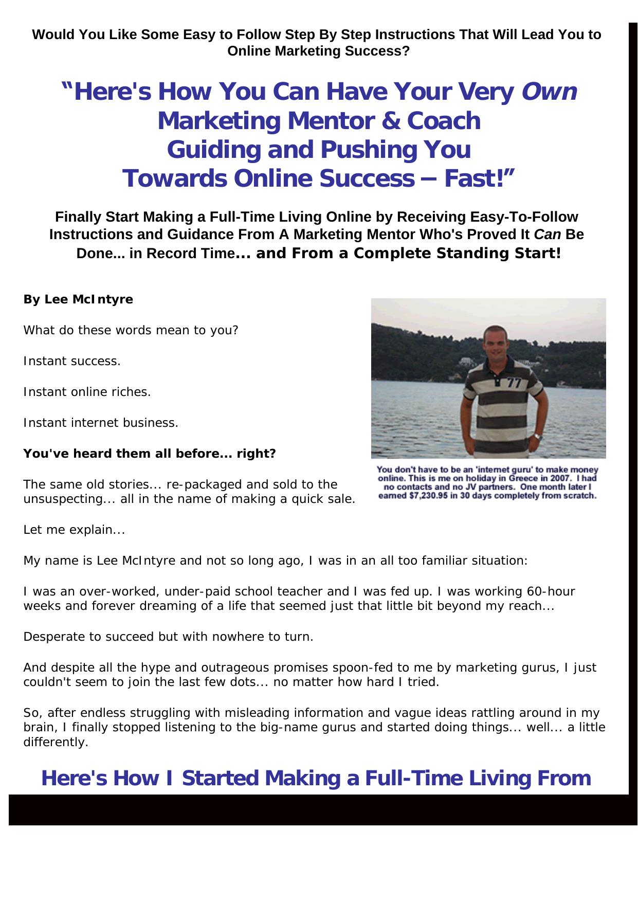 Standing Start Profits - Video Tutorials And Private Mentoring! by Best of Kuszter's Collection