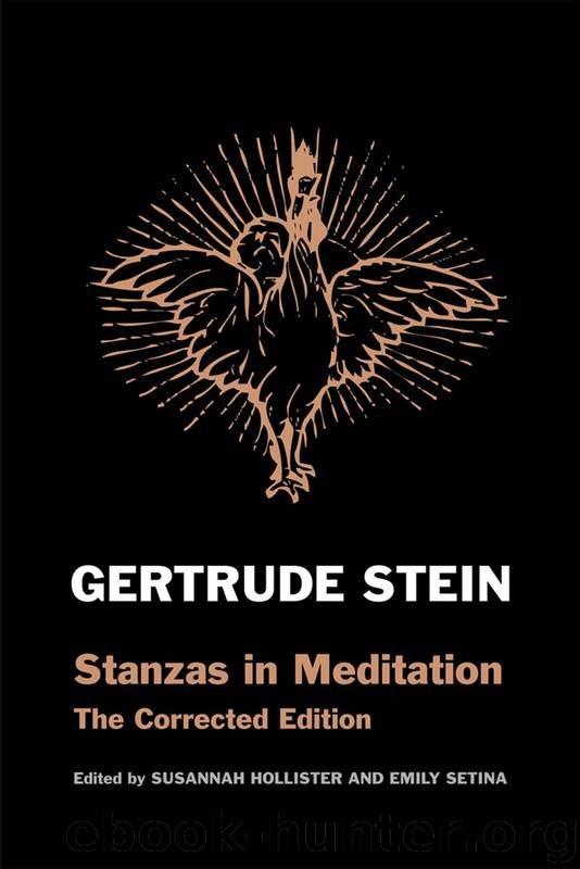 Stanzas in Meditation by Gertrude Stein
