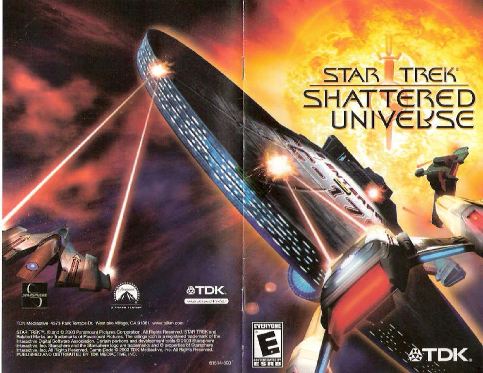 Star Trek - Shattered Universe - Manual by PS2